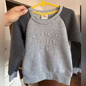 Gray Awesome Little Man Kids Sweater